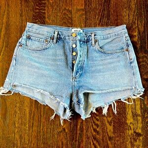 EUC Agolde button up jean shorts